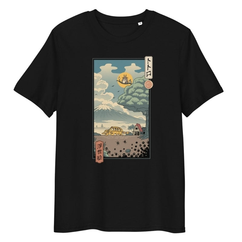 Japansk Ukiyo-e Forest Guardians T-shirt S / Sort