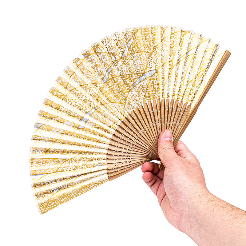 Japansk Vifte Mino Washi - Guld