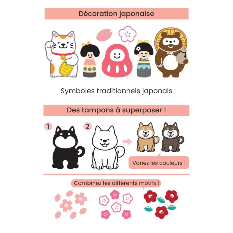 Japanske Fuku gennemsigtige frimærker