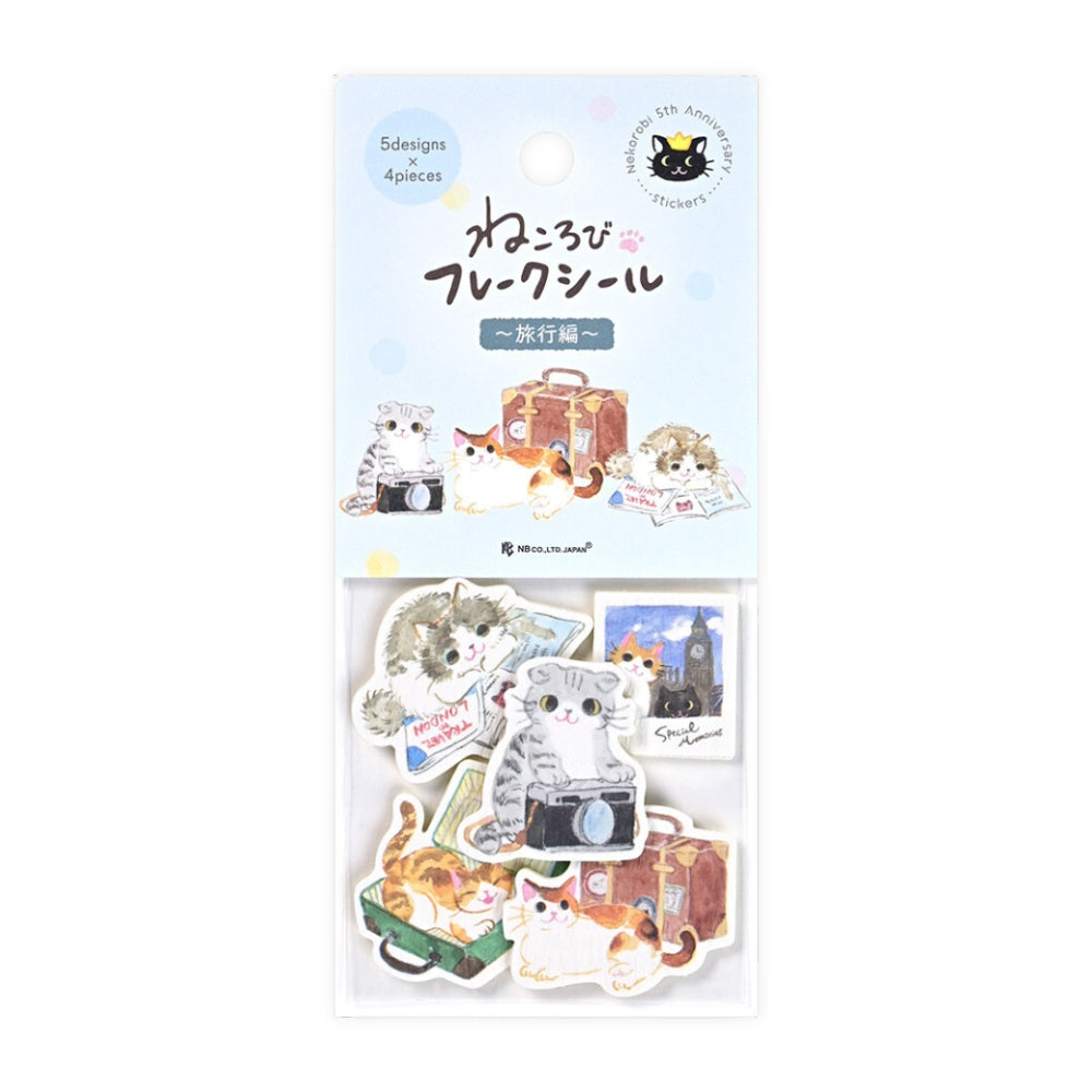 Japanske Klistermærker - Rejsende Katte