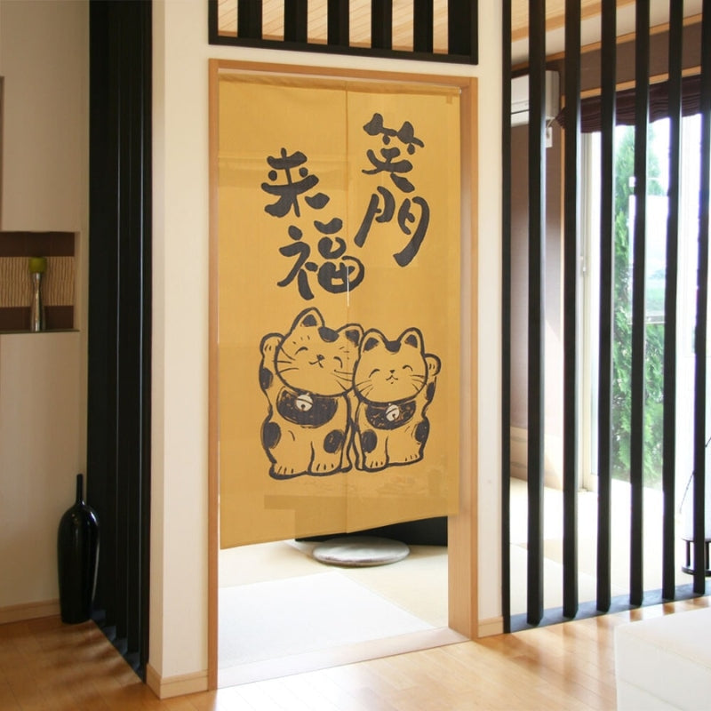 Japanske Noren Happiness & Fortune 85 x 150 cm