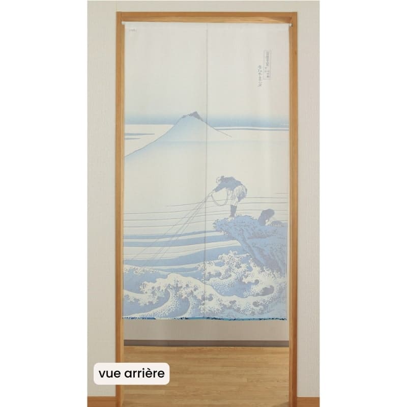 Japanske Noren Mount Fuji Blue 85 x 150 cm