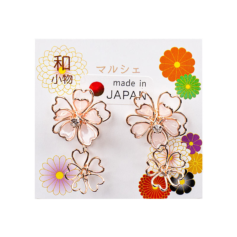 Japanske Øreringe - Dobbelt Sakura