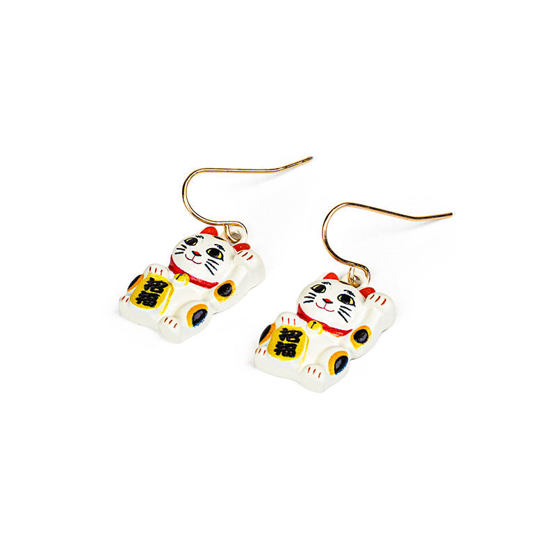 Japanske Øreringe - Maneki Neko