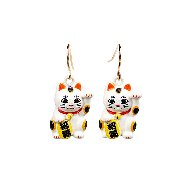 Japanske Øreringe - Maneki Neko
