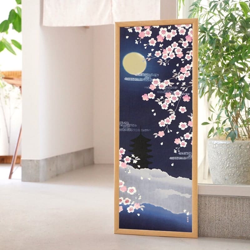 Japanske Tenugui Yozakura
