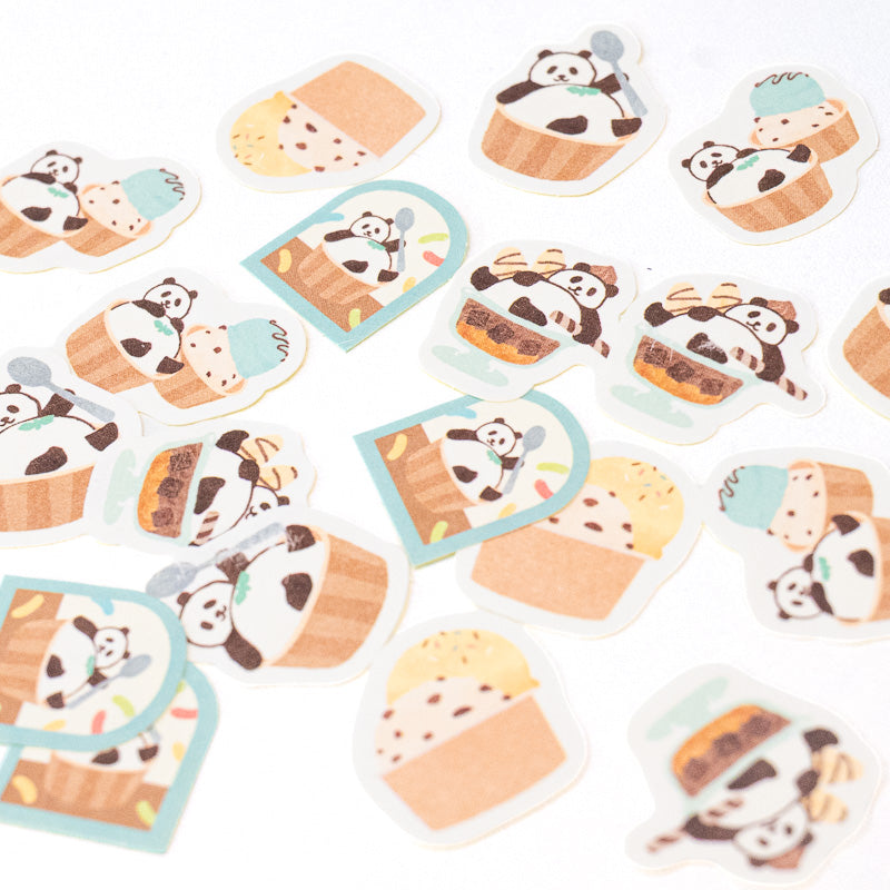 Japanske Washi-Klistermærker - Panda