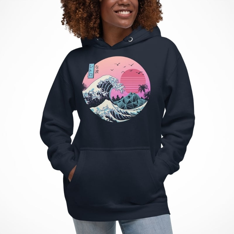 Kanagawa Retro japansk sweatshirt