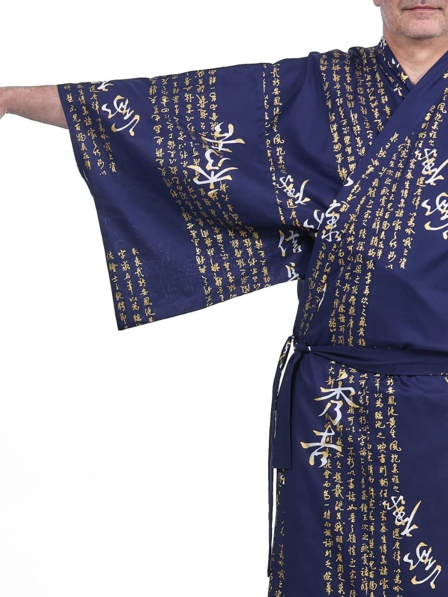 Kanji Yukata Kimono til mænd
