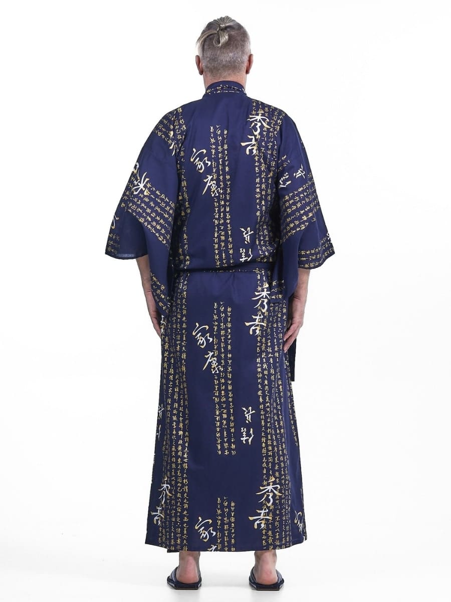 Kanji Yukata Kimono til mænd
