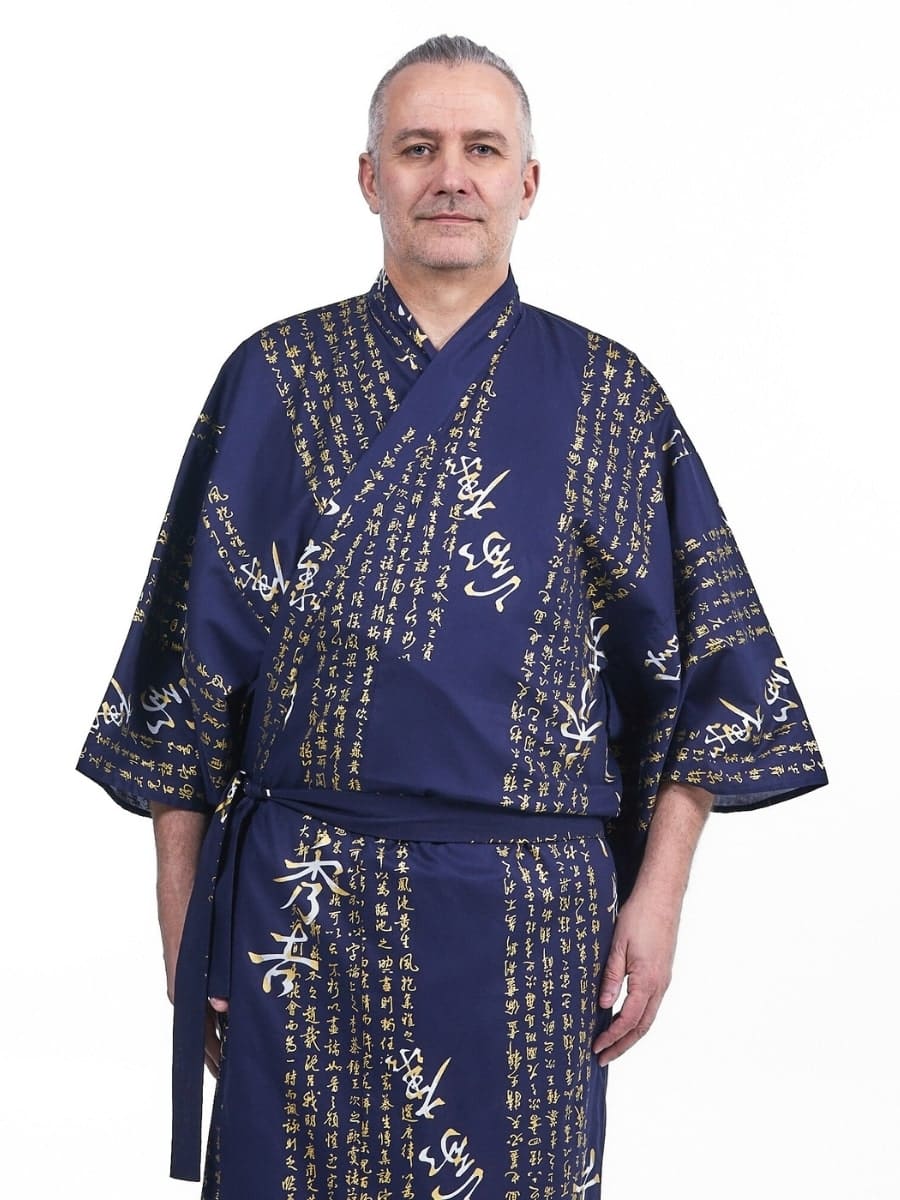Kanji Yukata Kimono til mænd