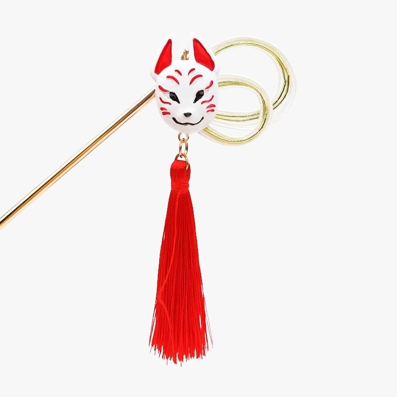 Kanzashi japansk kitsune-maske