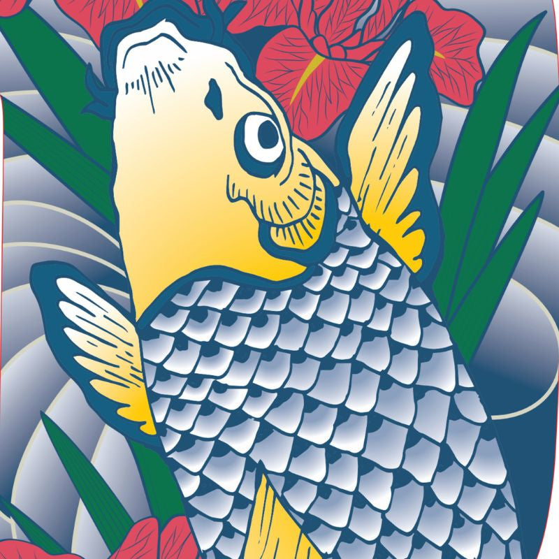 Koinobori fiske-tatovering - 100 cm