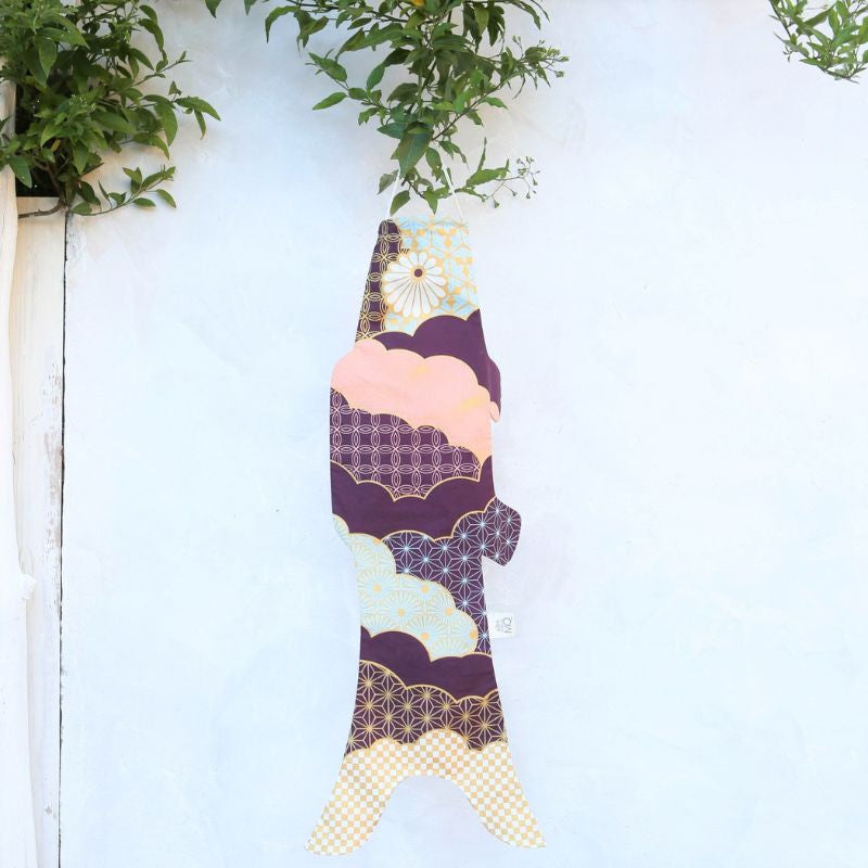 Koinobori Patchwork Blomme - 70 cm
