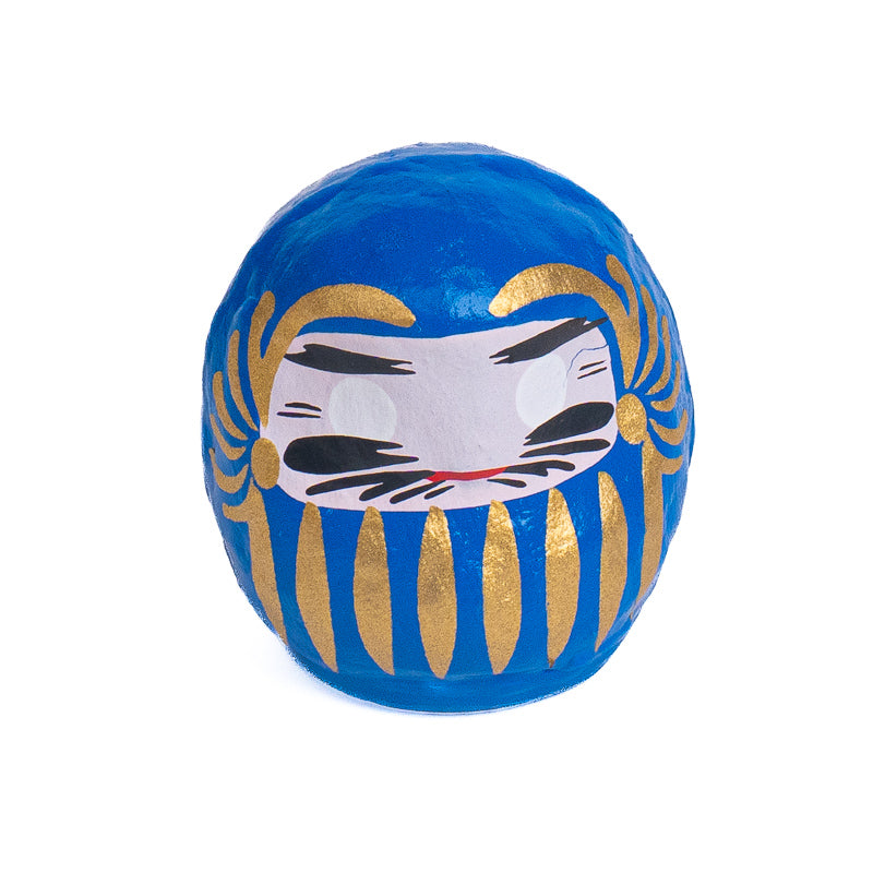 Lille Japansk Daruma 4 cm - Flere Farver Blå