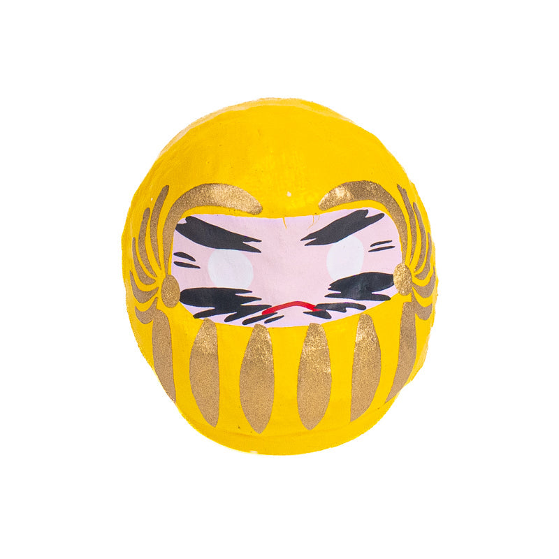 Lille Japansk Daruma 4 cm - Flere Farver Gul