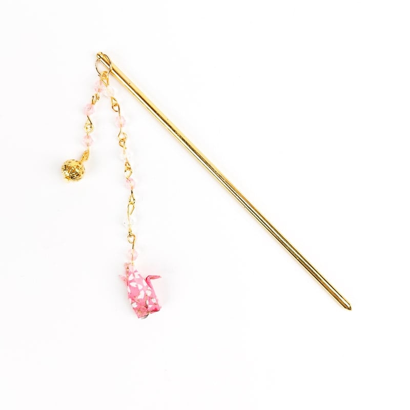 Lyserød origami japansk Kanzashi