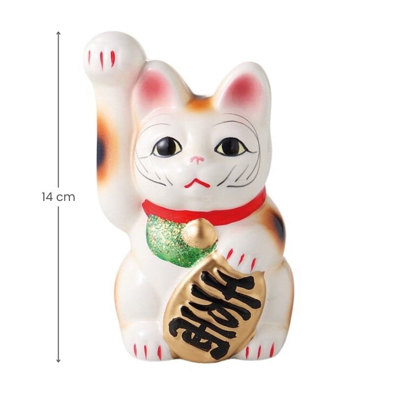 Maneki Neko hævet højre pote - 14 cm