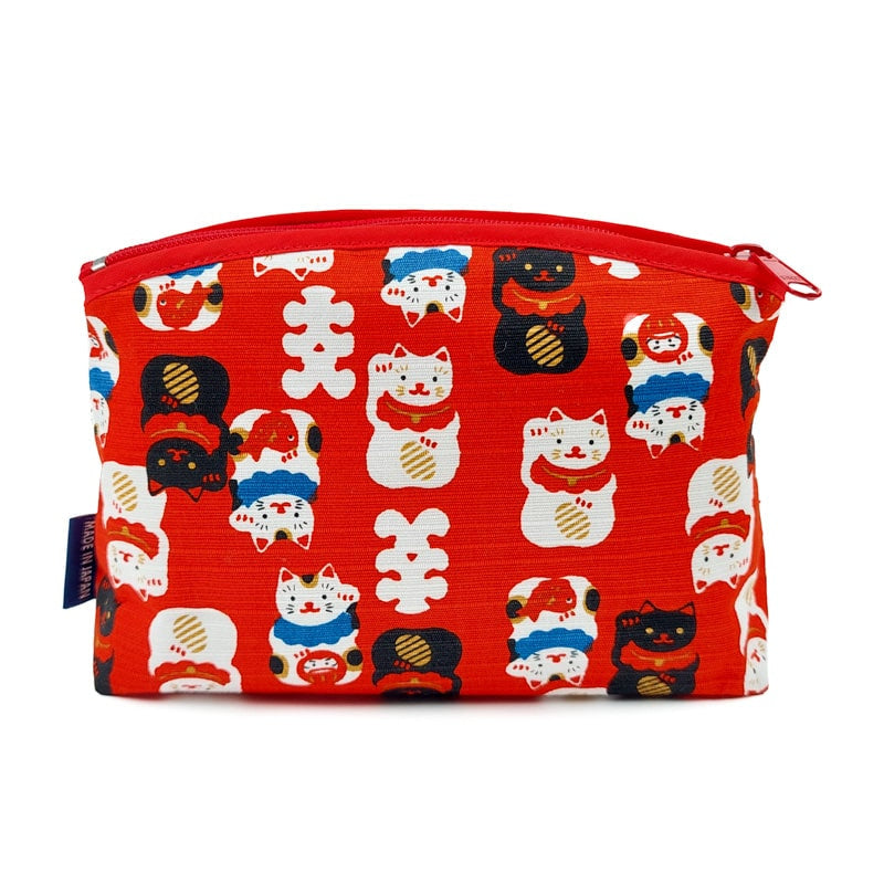 Maneki Neko japansk clutch rød