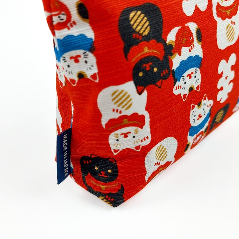 Maneki Neko japansk clutch rød