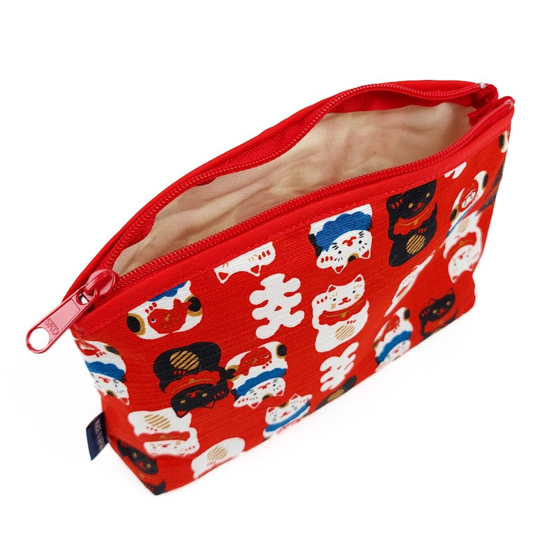 Maneki Neko japansk clutch rød