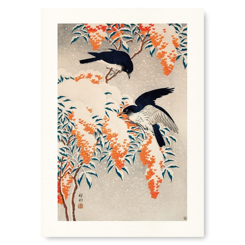 Nandina Under the Snow Japansk plakat A3