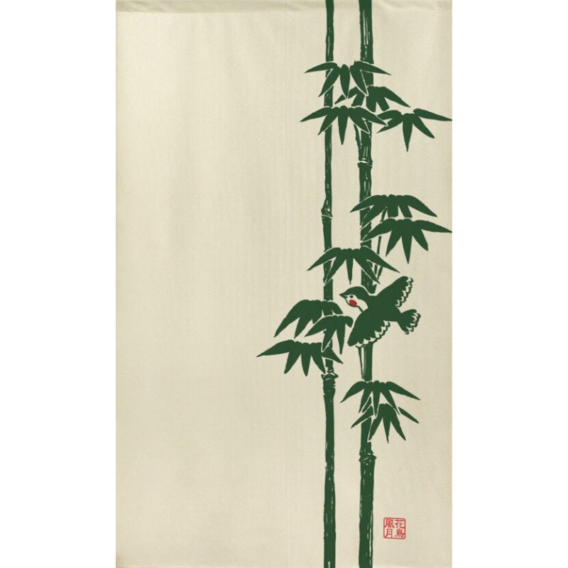 Noren japansk beige bambus 85 x 150 cm