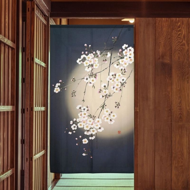 Noren Japonais Clair de Lune 85 x 150 cm