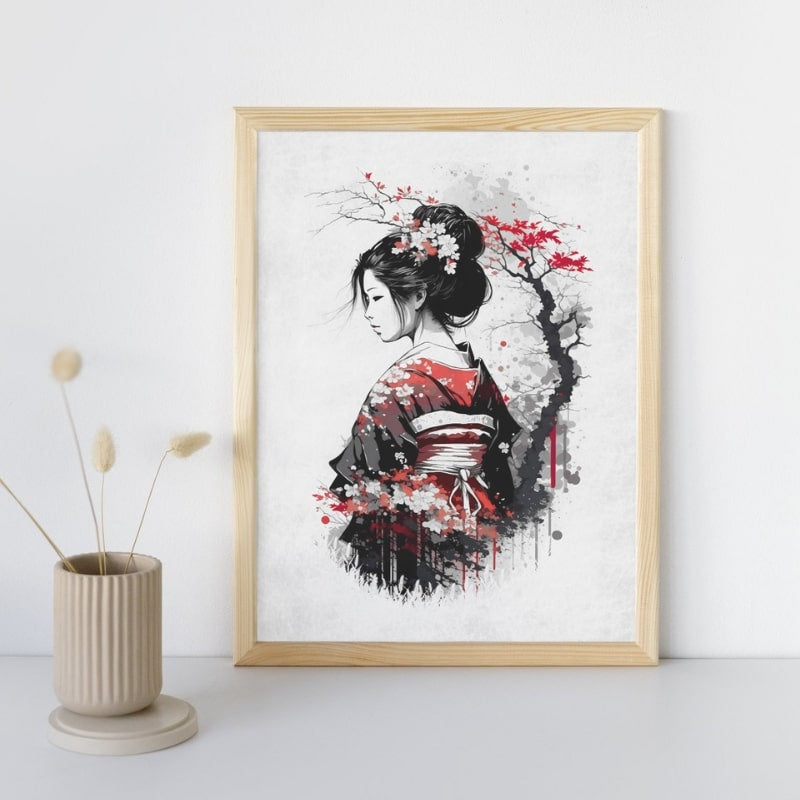 Nostalgia of a Geisha Japansk plakat A3