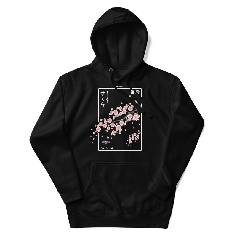 Nostalgisk japansk sweatshirt S / Sort