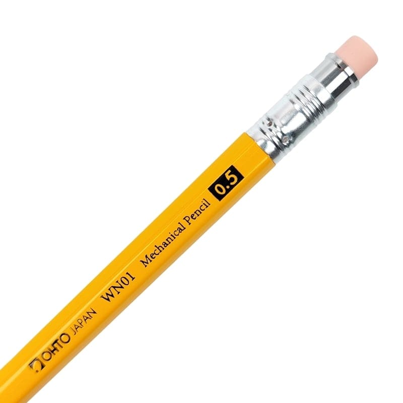 OHTO Mekanisk blyant i træ 0,5 mm Gul
