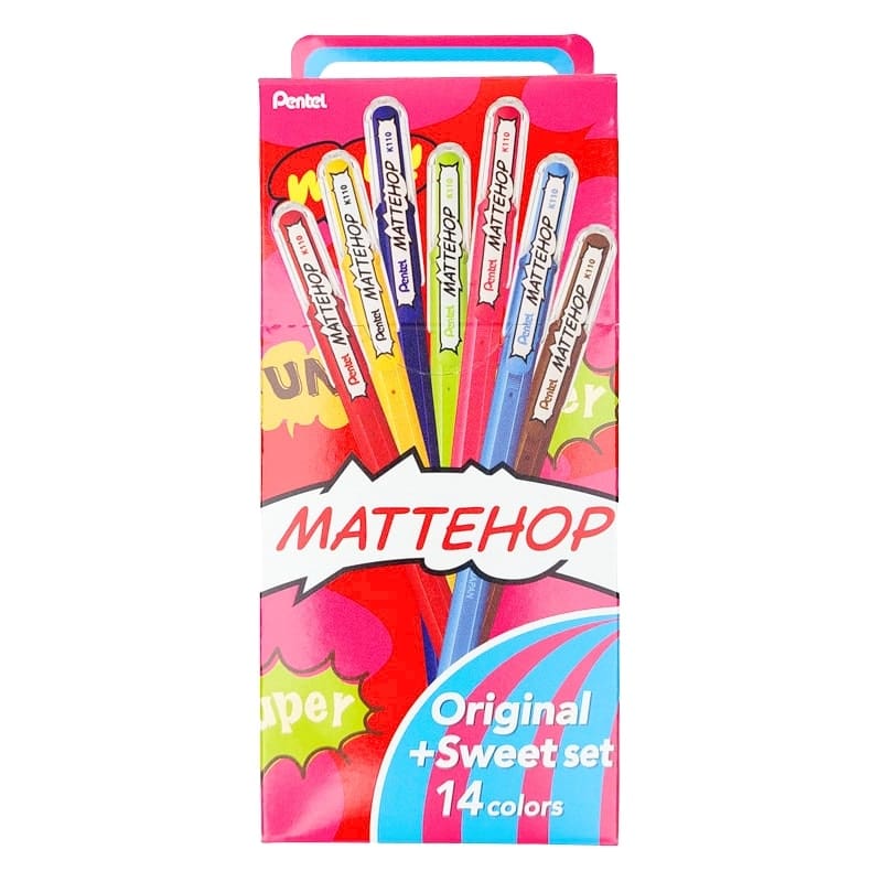 Pentel Mattehop Original farveblyanter + sødt sæt