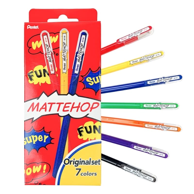 Pentel Mattehop Original Set farvede penne
