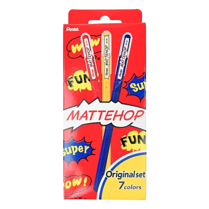 Pentel Mattehop Original Set farvede penne