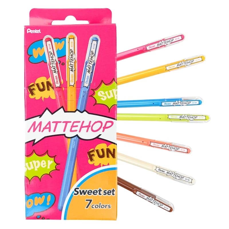 Pentel Mattehop Sweet Set farvede penne