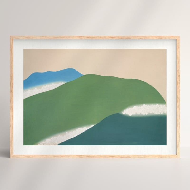 Plakat med japanske bjerge A3