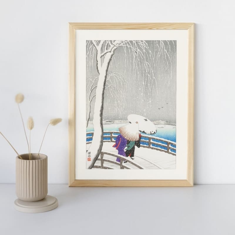 Pont Sous la Neige Japansk plakat A3