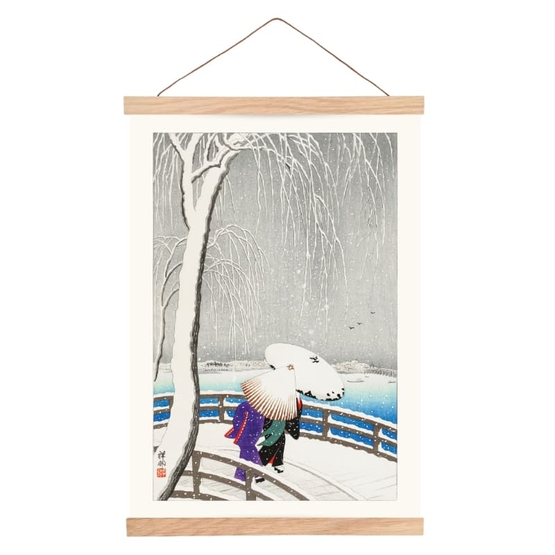 Pont Sous la Neige Japansk plakat A3