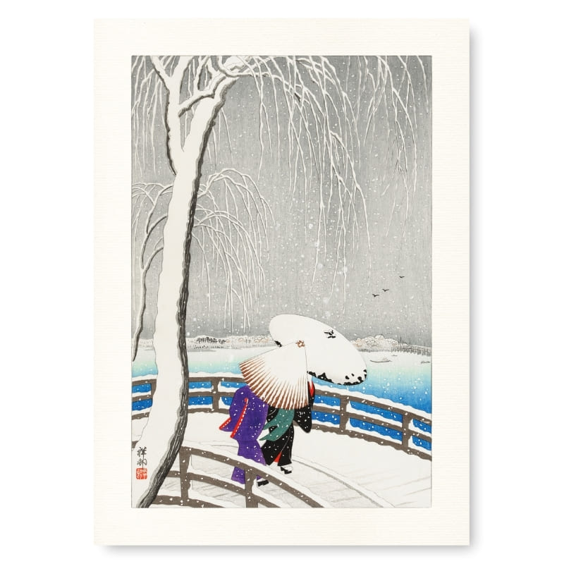 Pont Sous la Neige Japansk plakat A3
