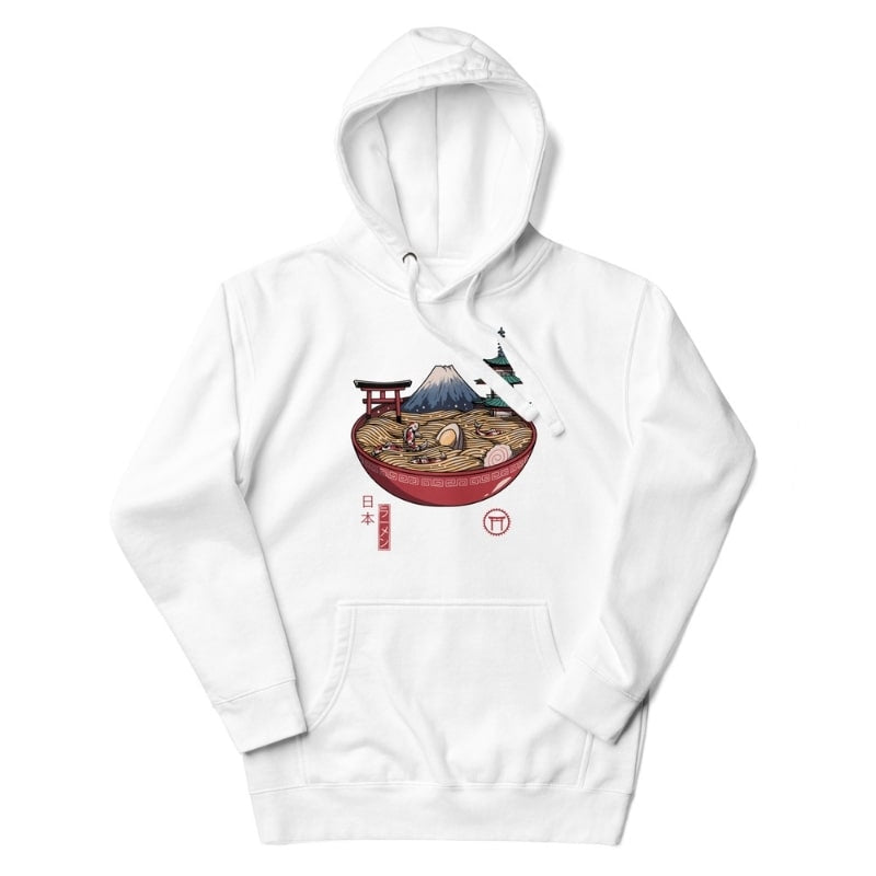 Ramen Life japansk sweatshirt S / Hvid