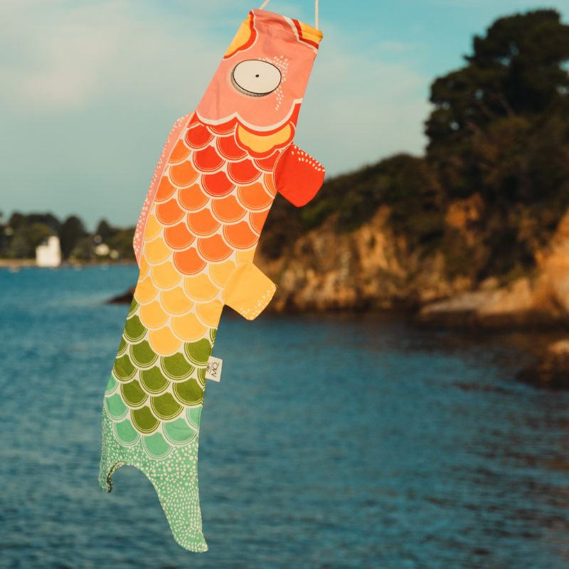 Regnbue Koinobori - 70 cm