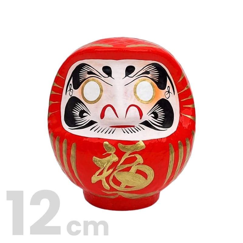 Rød japansk daruma - 9 til 15 cm 12 cm