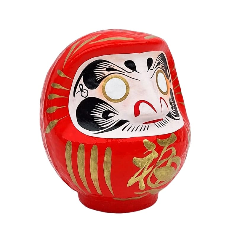 Rød japansk daruma - 9 til 15 cm