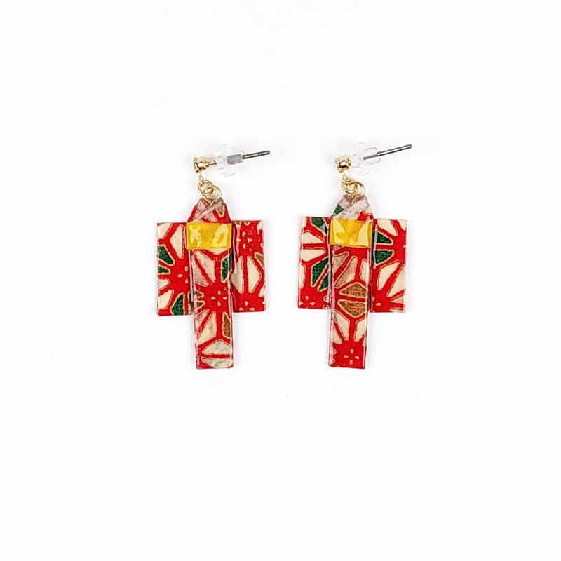 Røde kimono øreringe