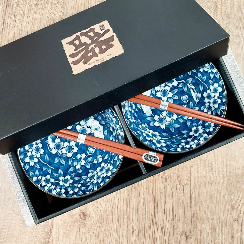 Sæt med 2 japanske risskåle