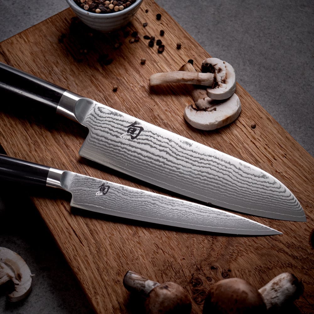 Sæt med 2 Shun Classic-knive - Universal og Santoku