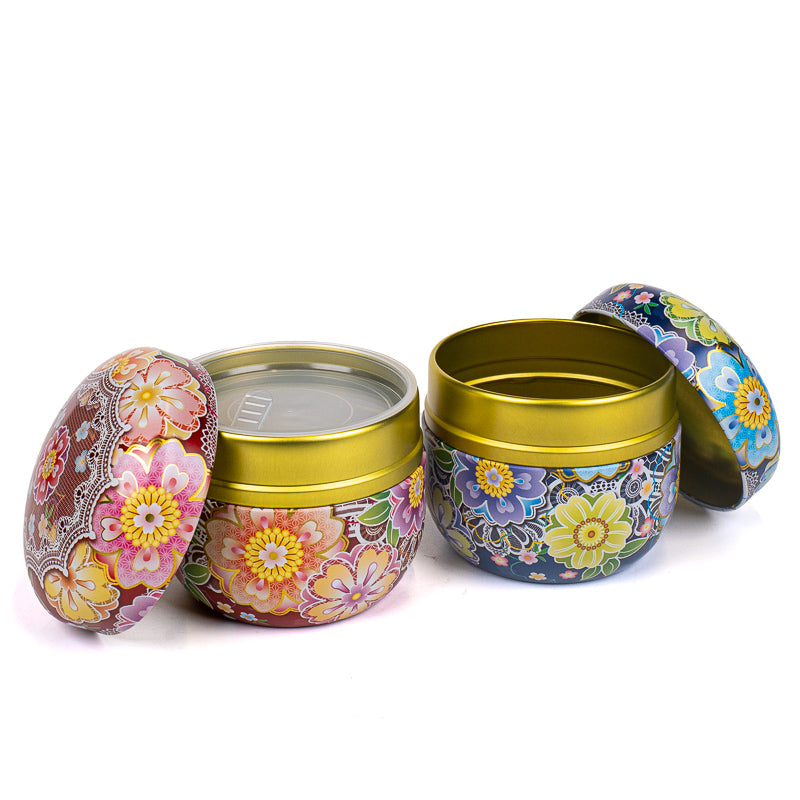 Sæt med 2 Tedåser - Japanske Blomster