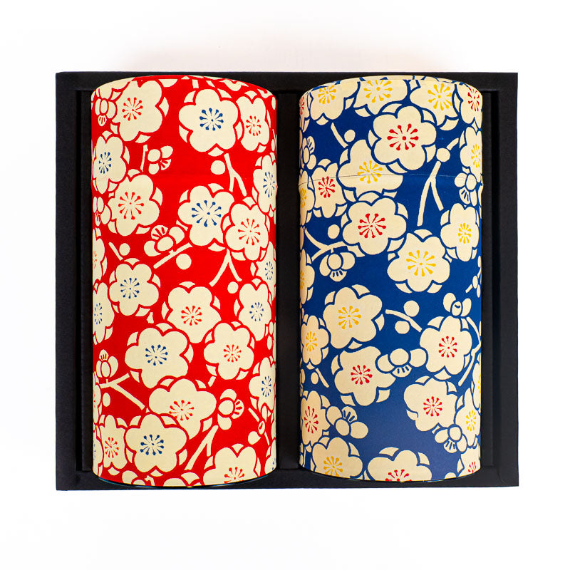 Sæt med 2 Tedåser med Washi-papir - Ume