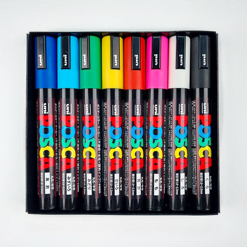 Sæt med 8 Posca-markører