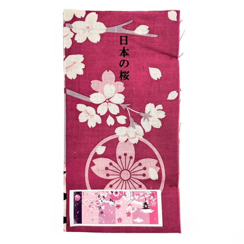 Sakura japansk tenugui stof